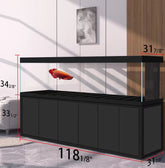 500 Gallon Tempered Glass Aquarium Black